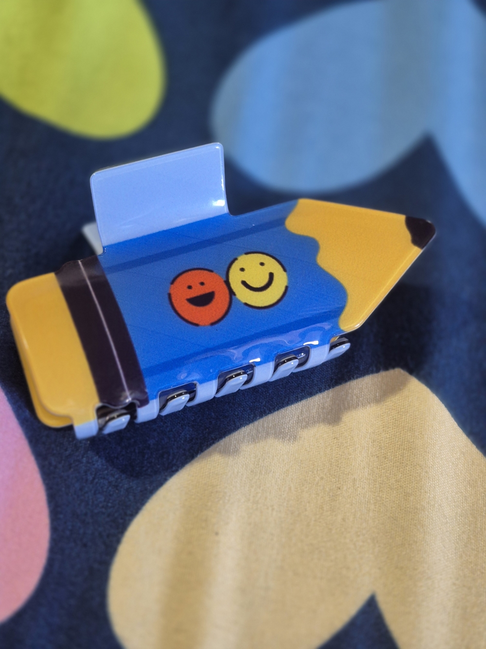 Cute Pencil-Shaped Hair Clip with Happy Face Design ☆ Hair Tools Girl Accesories